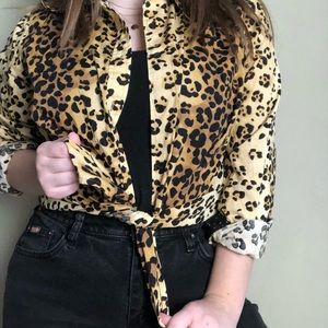 Jones New York Leopard Button Up